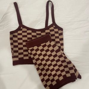 Checkered Matching Set